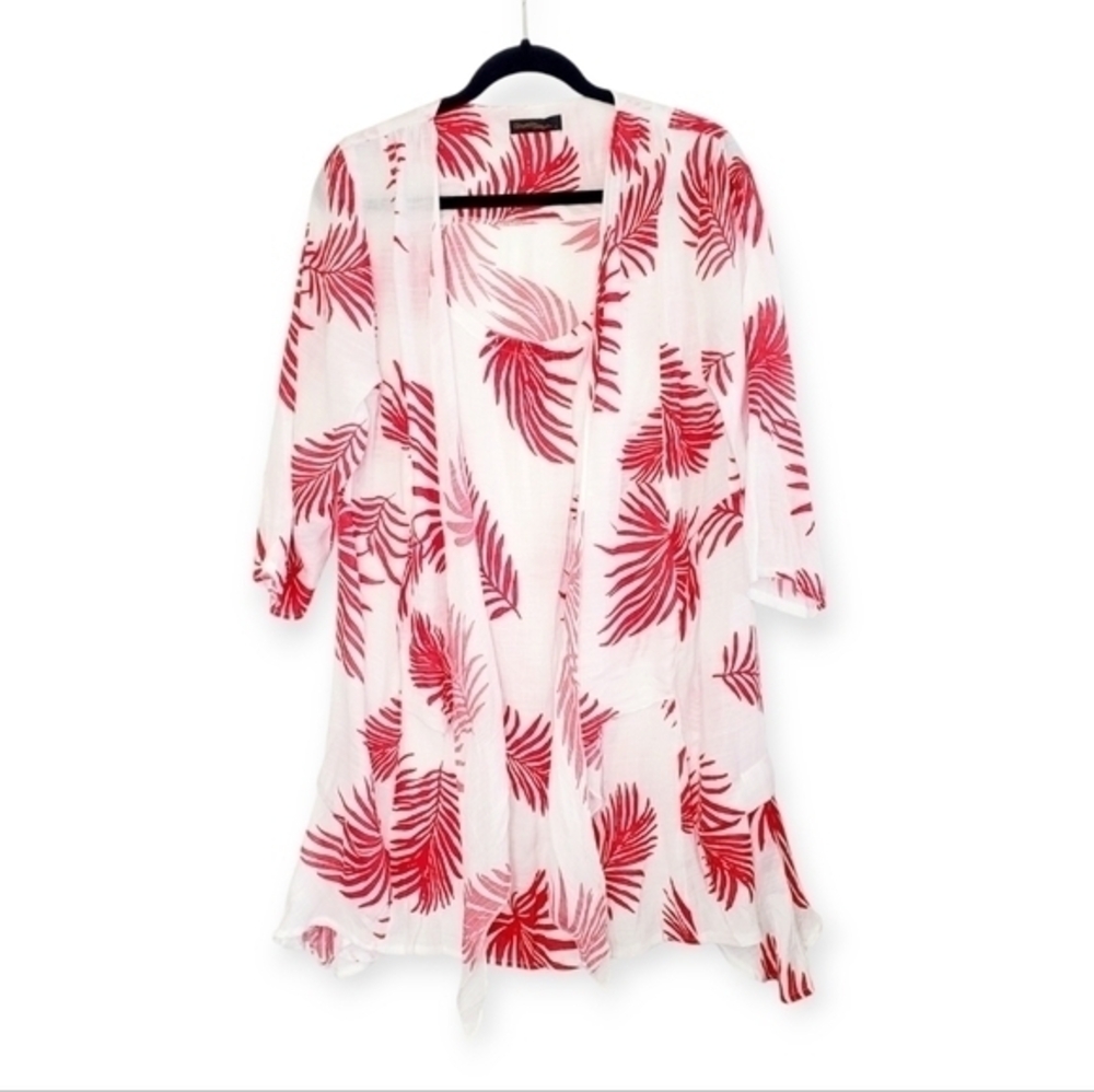 Christine Phillipe Woven Tunic Floral Lightweight Blouse Top